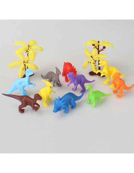 683 Toy Play 12 Parça Renkli Mini Dinozor Figür Seti 4-6 cm