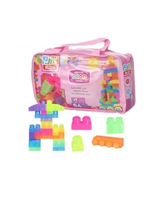 2908 Play Blox Neon Blok Yapı Oyuncakları 56 Parça ,Saklama Çantalı ,1 Yaş ve Üzeri 2
