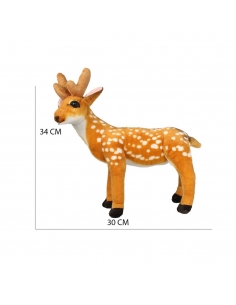 Ses Çıkartan Geyik Peluş Oyuncak 34 cm 2