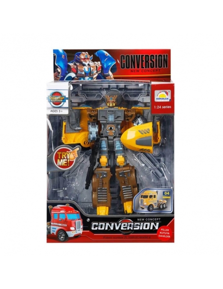 1:24 Sesli ve Işıklı Dönüşebilen Robot 22 cm
