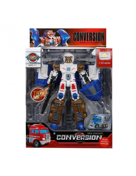 1:24 Sesli ve Işıklı Dönüşebilen Robot 22 cm