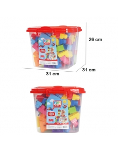 Play Blox Yapı Oyuncakları 107 Parça Kovalı Parlak Renkler Mega Blok Seti 3103 2