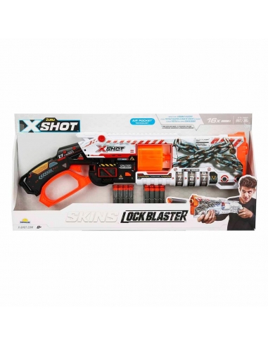 X-Shot Skins Lock Blaster 16 Mermili Sünger Dart Atan Silah 56 cm