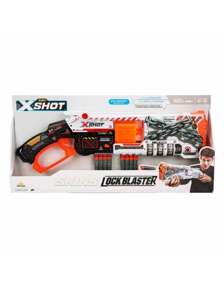 X-Shot Skins Lock Blaster 16 Mermili Sünger Dart Atan Silah 56 cm