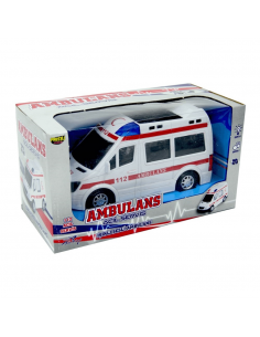 Pilli Sesli ışıklı  112 Ambulans Oyuncak 2