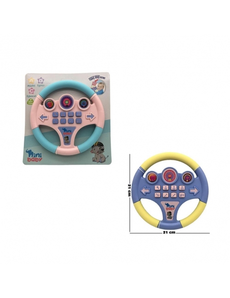 Nini Baby Direksiyon Eğitici Sesli Müzikli 21*21 Cm 8 Tuşlu Oyuncak Direksiyon