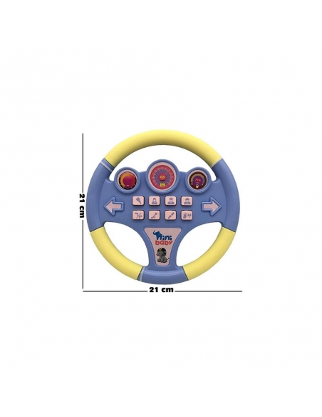 Nini Baby Direksiyon Eğitici Sesli Müzikli 21*21 Cm 8 Tuşlu Oyuncak Direksiyon