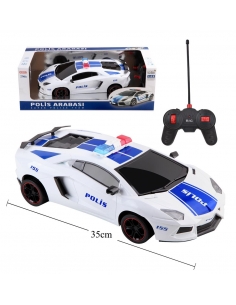 Uzaktan Kumandalı Usb Şarjlı Işıklı Polis Arabası 35 cm. toy-13 2