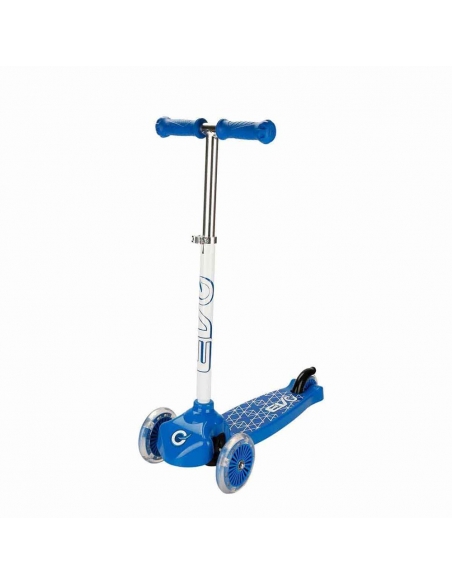 Evo Işıklı 3 Tekerlekli Mavi Scooter