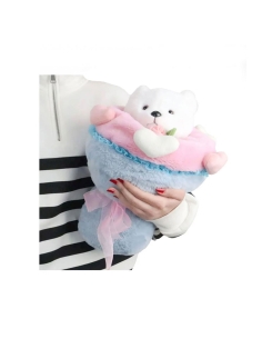 Sevgi Buketi Peluş Ayıcıklı Peluş Çiçek Buketi 40 cm 2