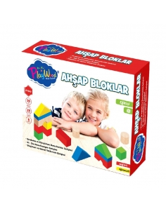 29 Parça Ahşap Eğitici Bloklar Doğal Oyuncak