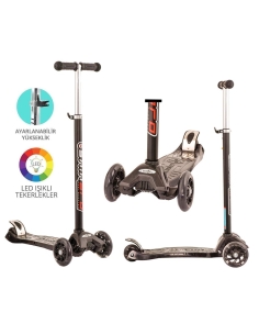 MAXİ TWİST IŞIKLI SCOOTER SİYAH