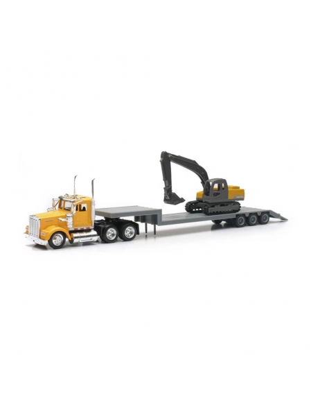 1:43 Long Haul Kenworth Taşıyıcı Tır ve Ekskavatör