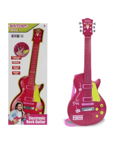 GİTAR ELEKTRONİK TUŞLU/TELLİ/ASKILI PEMBE
