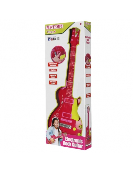 GİTAR ELEKTRONİK TUŞLU/TELLİ/ASKILI PEMBE