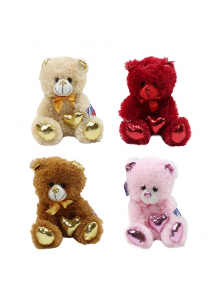 62500 Parlak Kalpli Peluş Ayı 30 cm