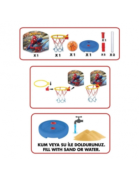 03653 Spiderman Küçük Ayaklı Basketbol Set 03653 Spiderman Küçük Ayaklı Basketbol Set