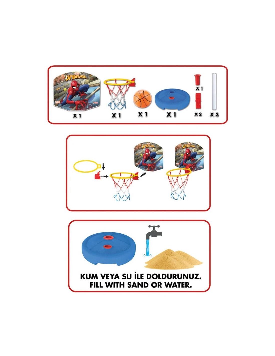 03653 Spiderman Küçük Ayaklı Basketbol Set 03653 Spiderman Küçük Ayaklı Basketbol Set