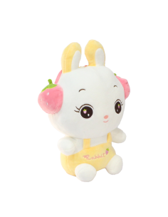 Çilek Kulaklıklı Tavşan Peluş Oyuncak 30 cm 1 adet