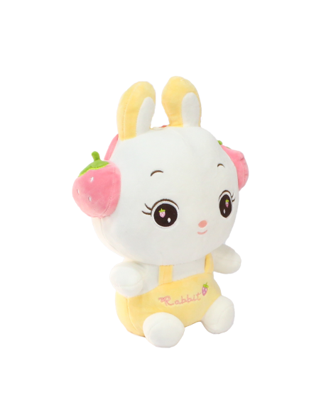Çilek Kulaklıklı Tavşan Peluş Oyuncak 30 cm 1 adet
