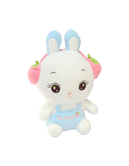 Çilek Kulaklıklı Tavşan Peluş Oyuncak 30 cm 1 adet