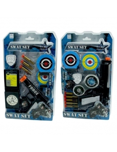 Aksesuarlı Silah Seti ile genç polisler görev başına