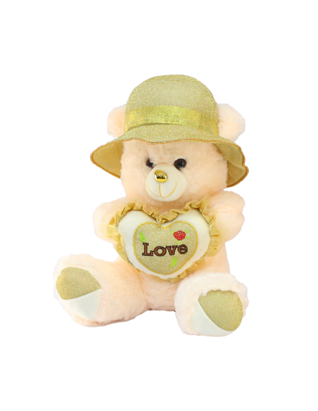 Love Kapli Şapkalı Ayı Peluş Oyuncak 35 cm