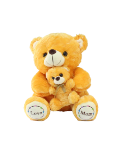 Love Mum Yavrulu Anne Ayı Peluş Oyuncak 30 cm