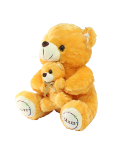 Love Mum Yavrulu Anne Ayı Peluş Oyuncak 30 cm 2