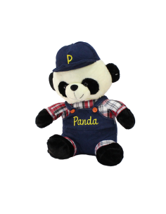 Tulumlu Şapkalı Panda Peluş Oyuncak 40 cm 2